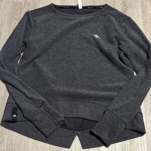 Adidas Women's Dark Gray Crew Neck Sweater